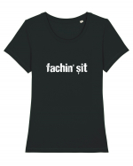 Fachin' Șit Tricou mânecă scurtă guler larg fitted Damă Expresser