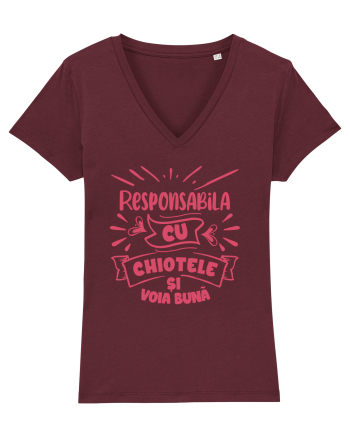 Responsabila cu chiotele și voia bună Burgundy