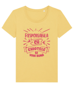 Responsabila cu chiotele și voia bună Tricou mânecă scurtă guler larg fitted Damă Expresser