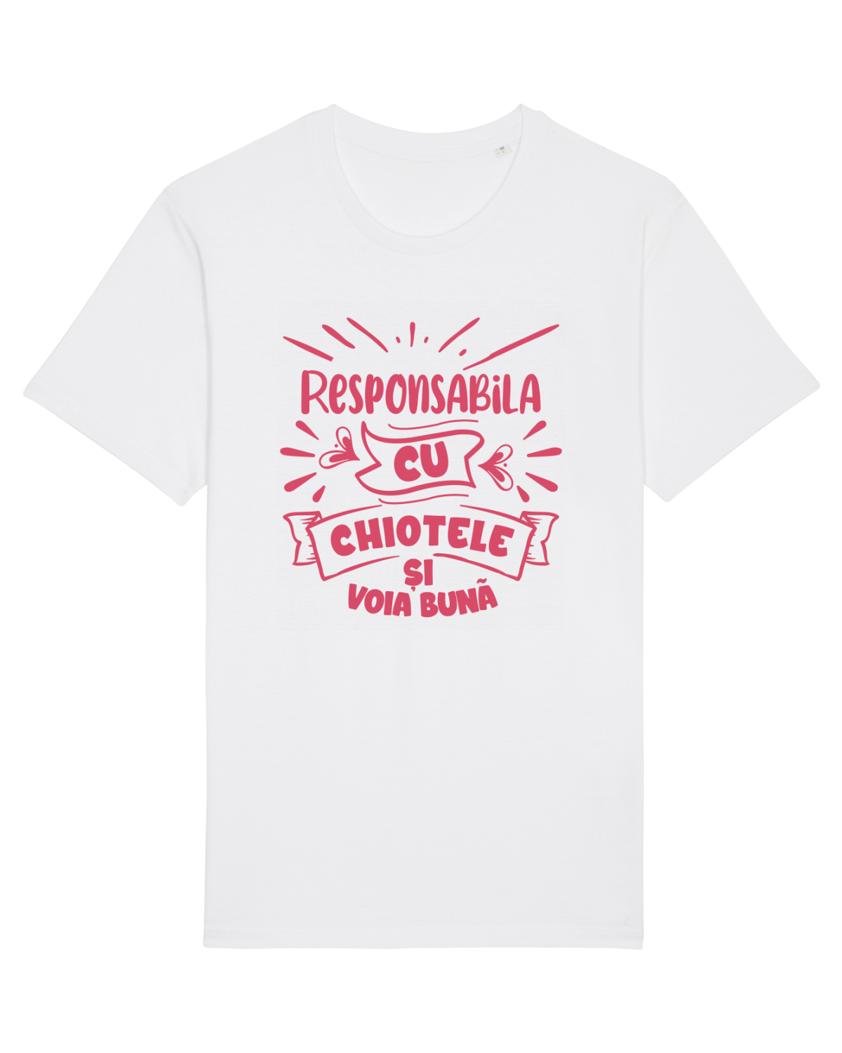 Tricou mânecă scurtă Unisex Rocker White