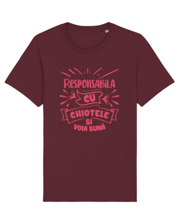 Responsabila cu chiotele și voia bună Burgundy
