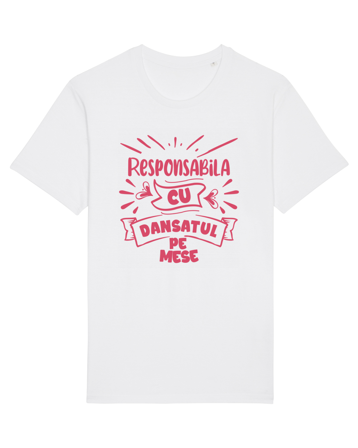 Tricou mânecă scurtă Unisex Rocker White