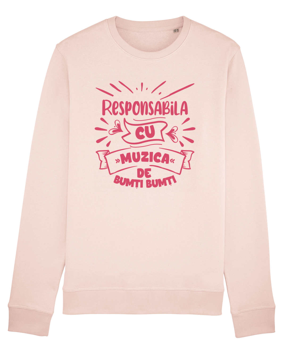 Bluză mânecă lungă Unisex Rise Candy Pink