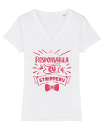 Responsabila cu stripperii Tricou mânecă scurtă guler V Damă Evoker
