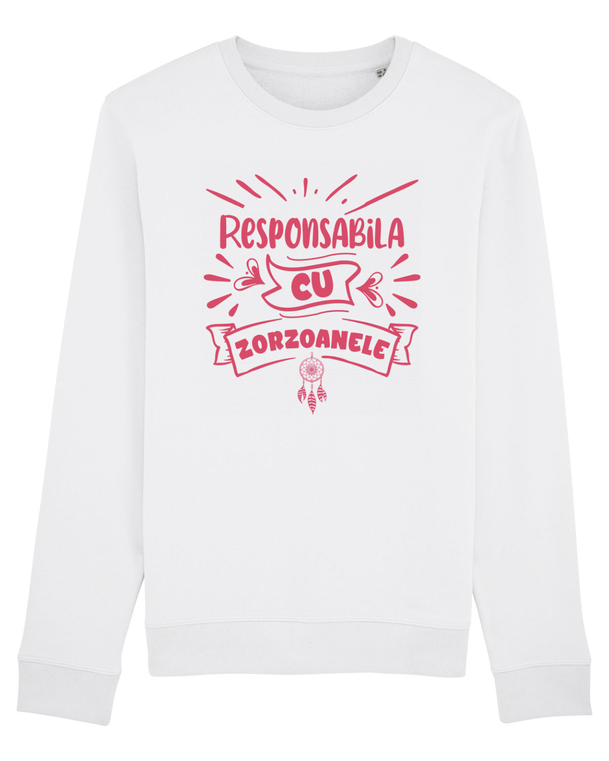 Bluză mânecă lungă Unisex Rise White