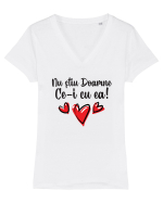 De petrecere - Nu știu Doamne ce-i cu ea Tricou mânecă scurtă guler V Damă Evoker