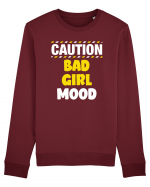 Caution - bad girl mood Bluză mânecă lungă Unisex Rise