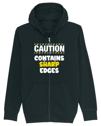 Caution - contains sharp edges Black