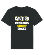 Caution - contains sharp edges Tricou mânecă scurtă Unisex Rocker
