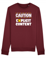 Caution - explicit content Bluză mânecă lungă Unisex Rise