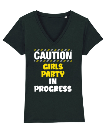 Caution - girls party in progress Black