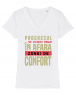 Progres Tricou mânecă scurtă guler V Damă Evoker