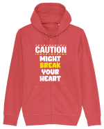 Caution - might break your heart Hanorac cu fermoar Unisex Connector
