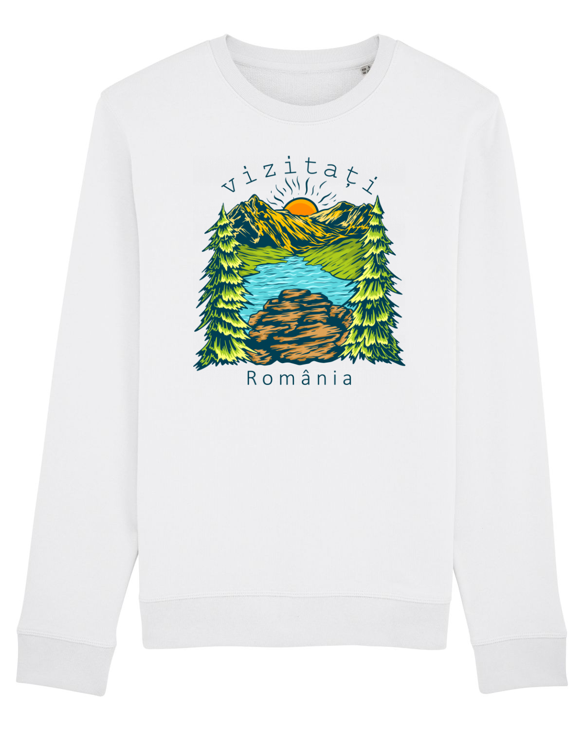 Bluză mânecă lungă Unisex Rise White