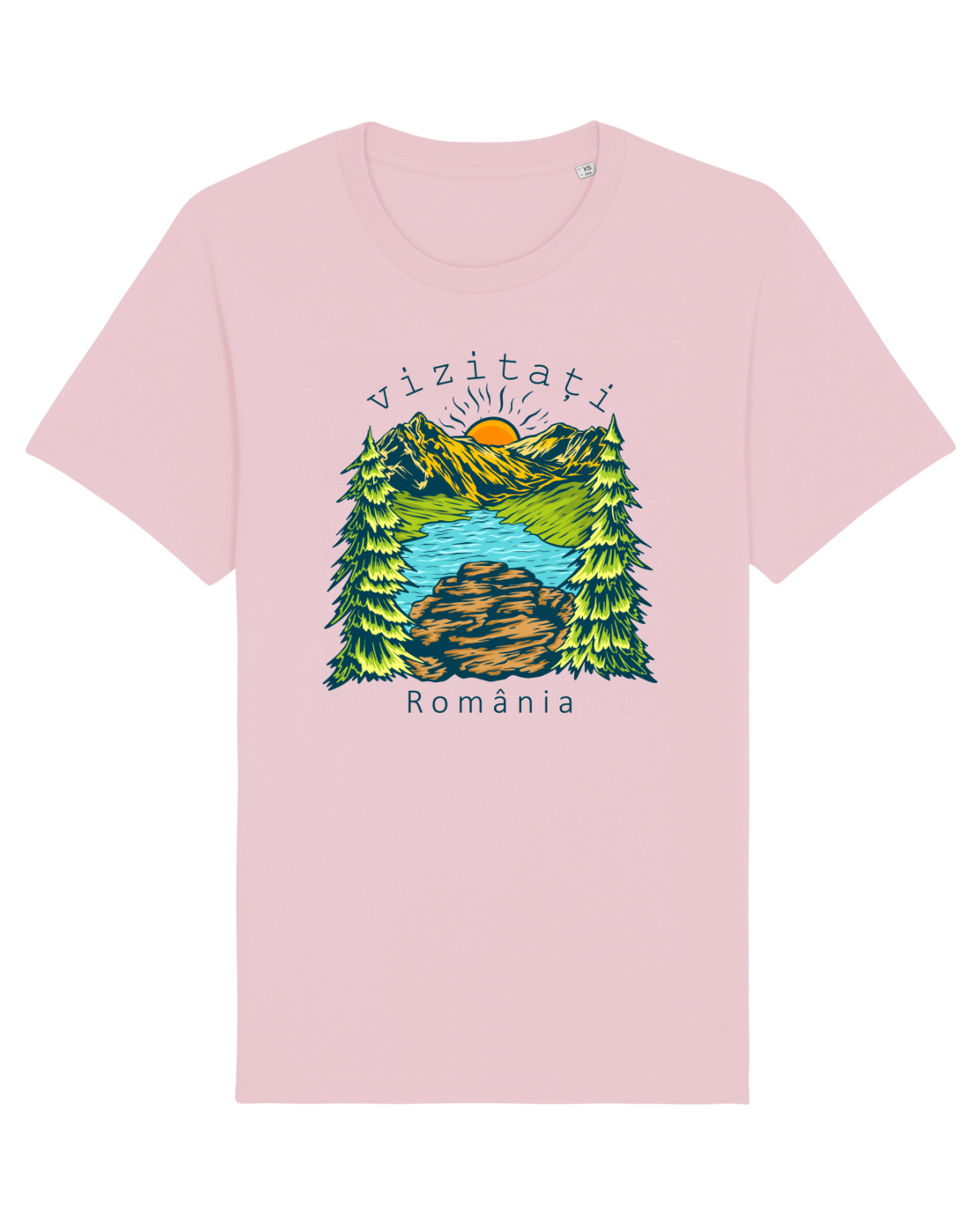 Tricou mânecă scurtă Unisex Rocker Cotton Pink