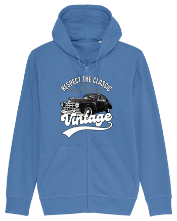 Vintage Classic Car Bright Blue