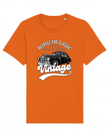 Vintage Classic Car Bright Orange