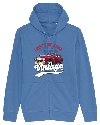 Vintage Classic Car Bright Blue