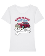Vintage Classic Car Tricou mânecă scurtă guler larg fitted Damă Expresser
