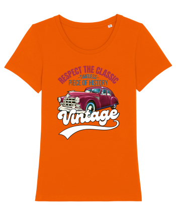 Vintage Classic Car Bright Orange