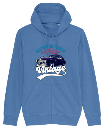 Vintage Classic Car Bright Blue