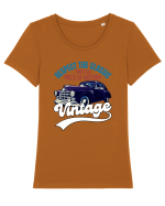 Vintage Classic Car Tricou mânecă scurtă guler larg fitted Damă Expresser