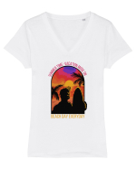 Vacation Mode On Tricou mânecă scurtă guler V Damă Evoker