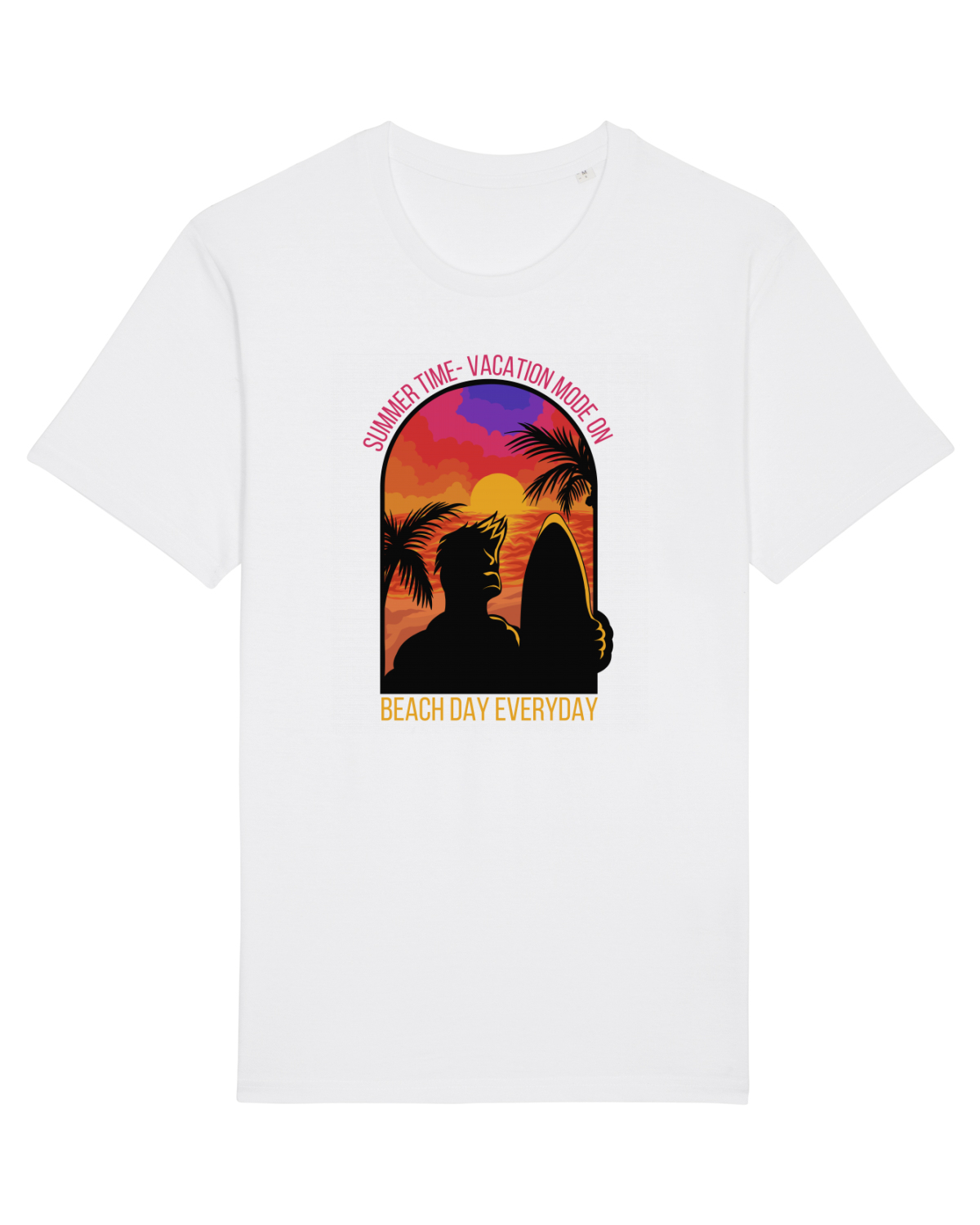 Tricou mânecă scurtă Unisex Rocker White