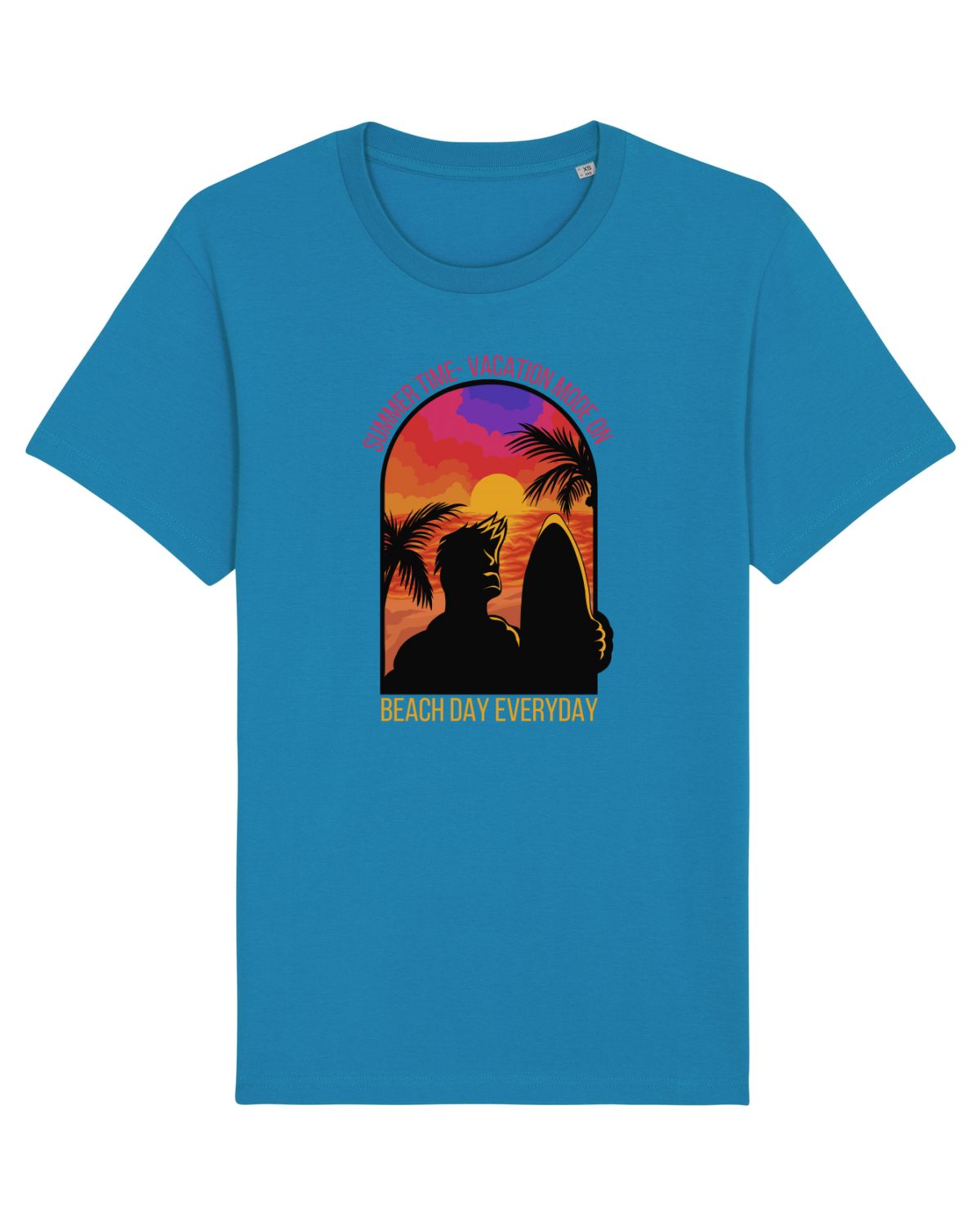 Tricou mânecă scurtă Unisex Rocker Azur