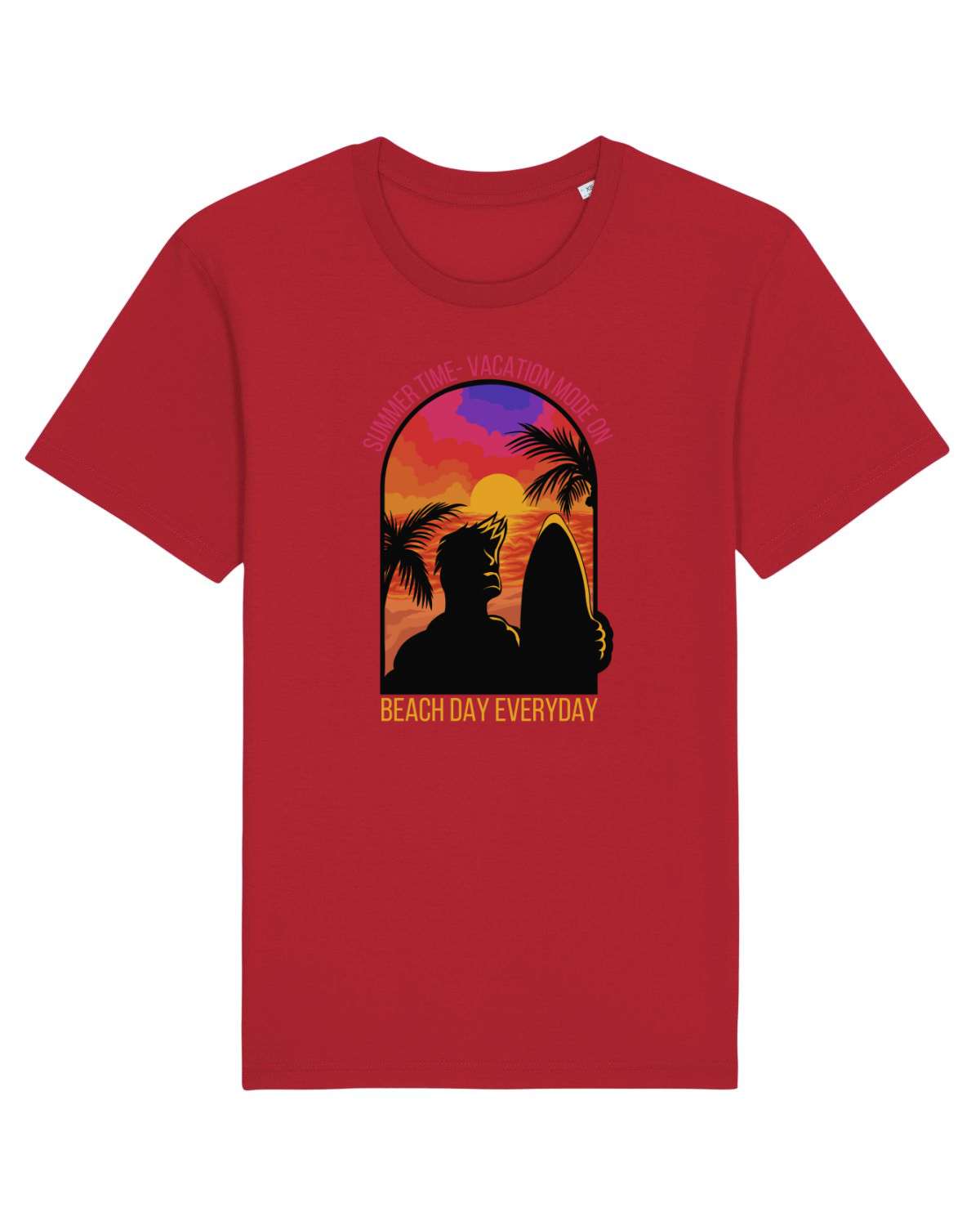Tricou mânecă scurtă Unisex Rocker Red