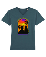 Vacation Mode On Tricou mânecă scurtă guler V Bărbat Presenter
