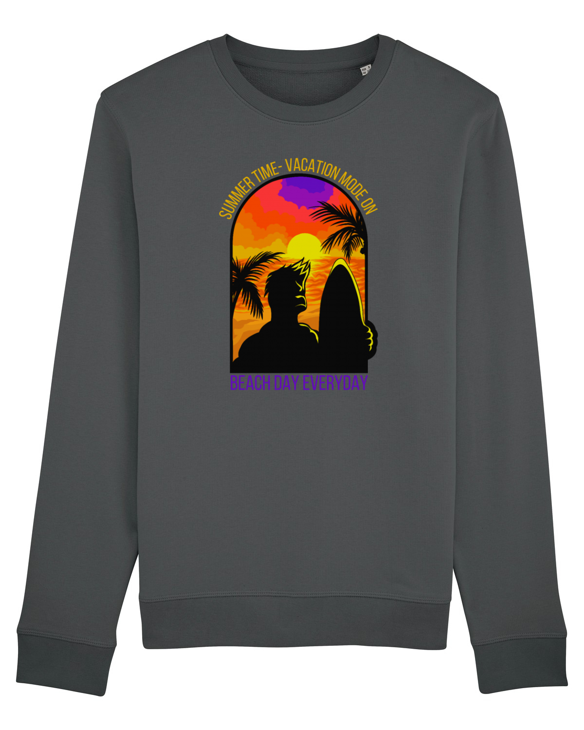 Bluză mânecă lungă Unisex Rise Anthracite