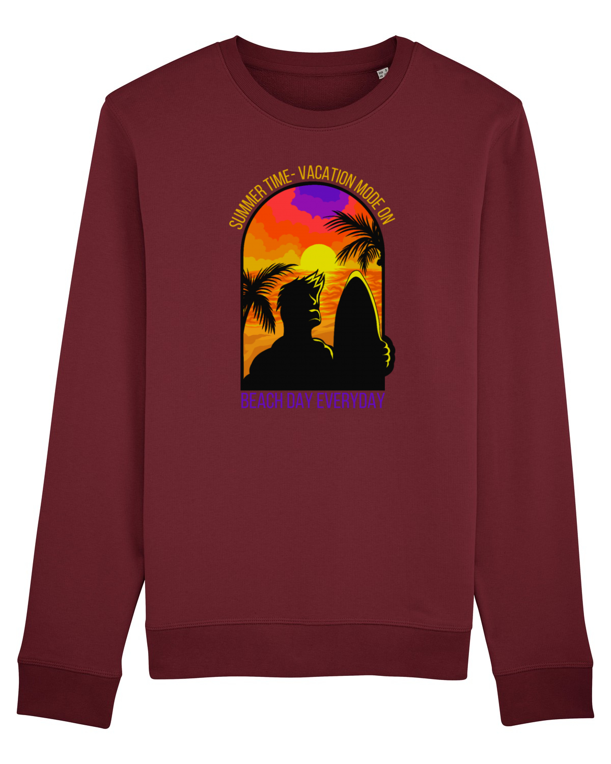 Bluză mânecă lungă Unisex Rise Burgundy