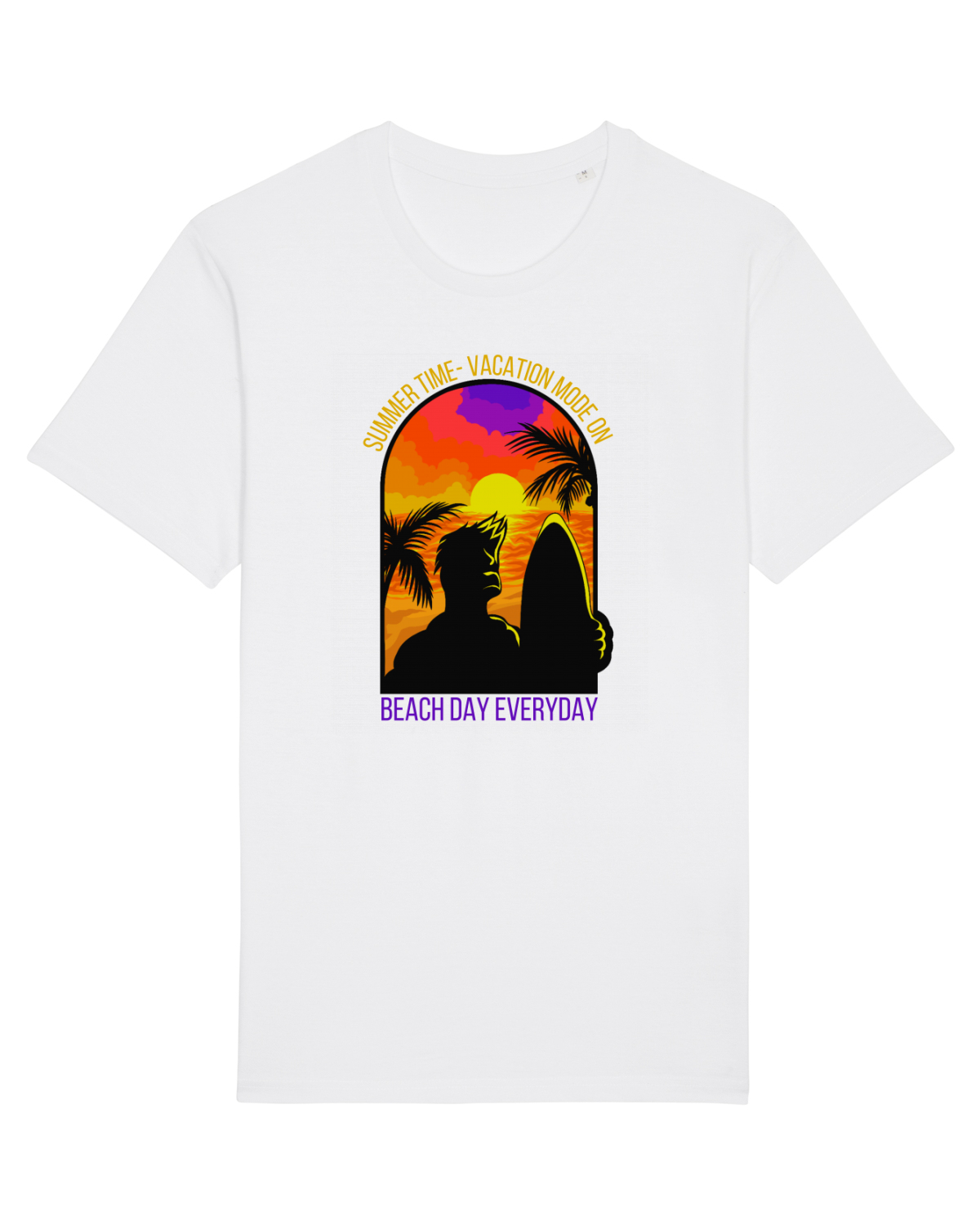 Tricou mânecă scurtă Unisex Rocker White