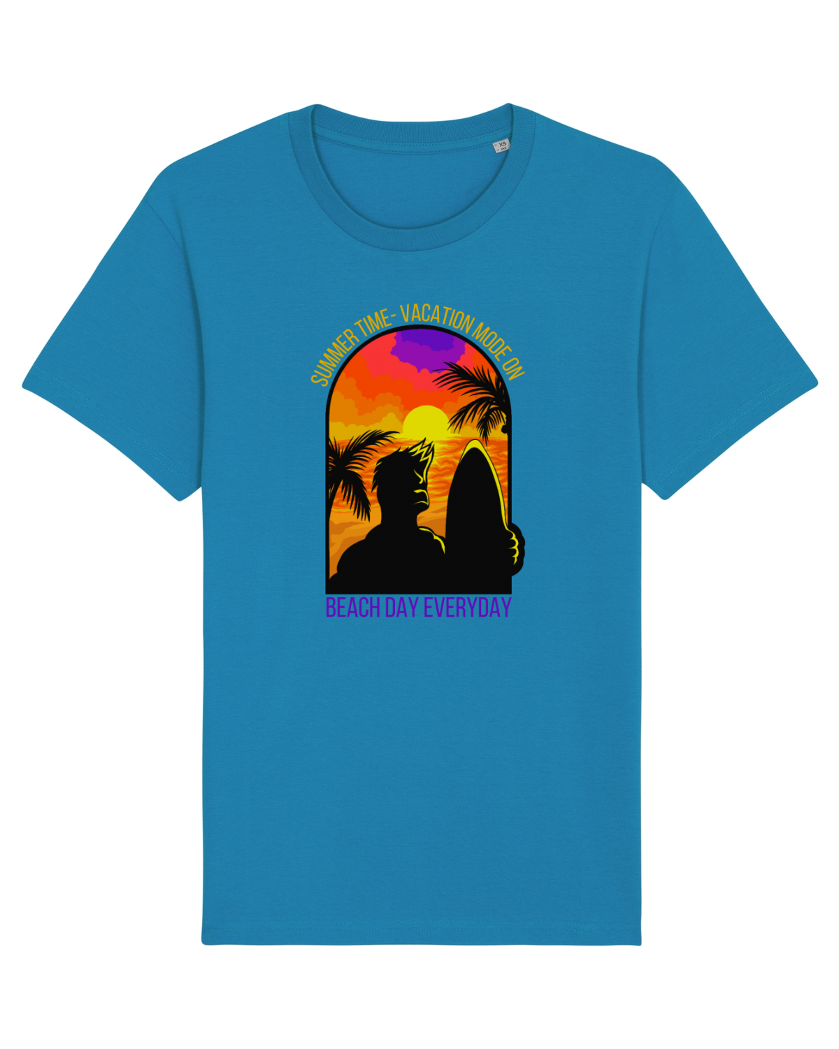 Tricou mânecă scurtă Unisex Rocker Azur