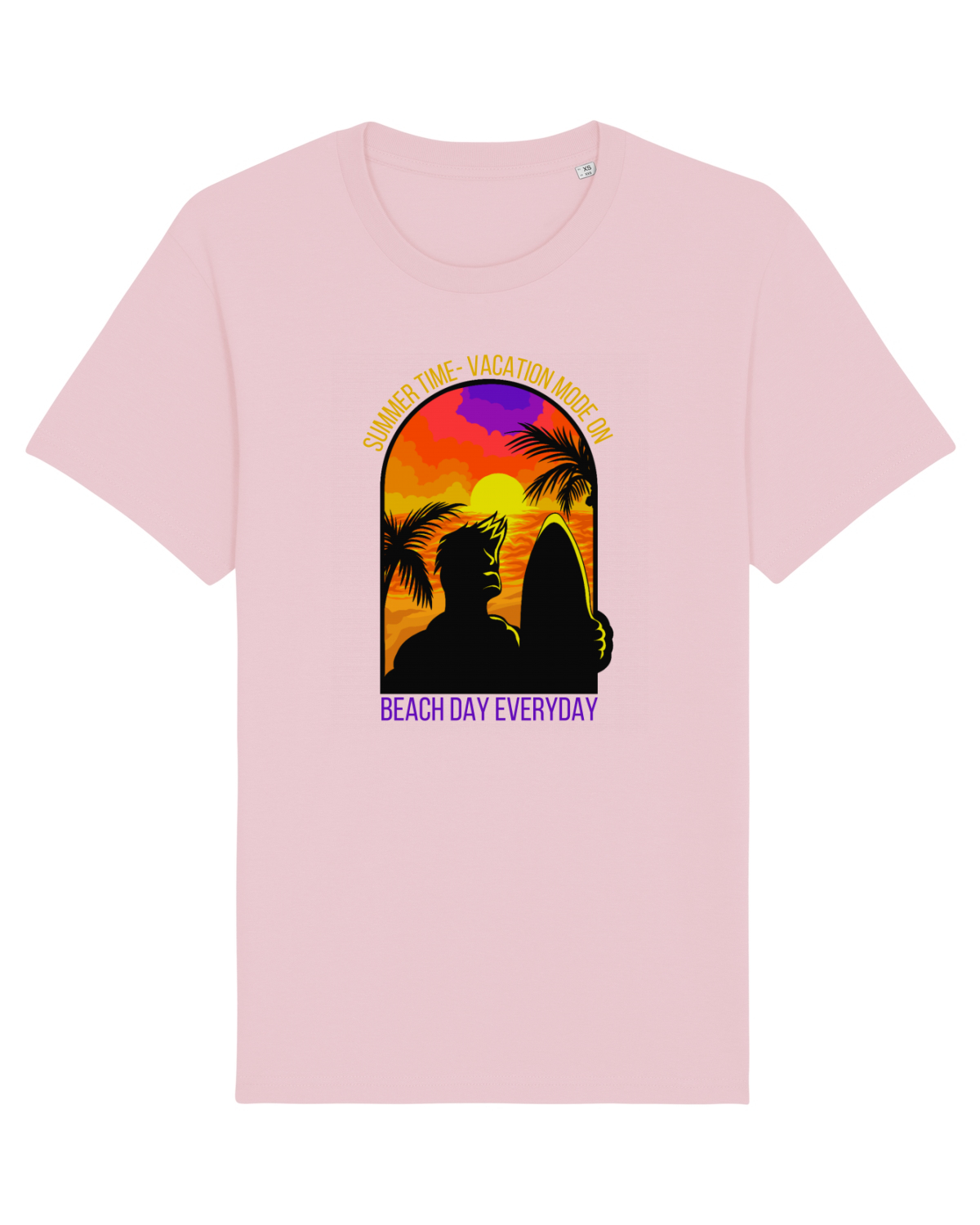 Tricou mânecă scurtă Unisex Rocker Cotton Pink