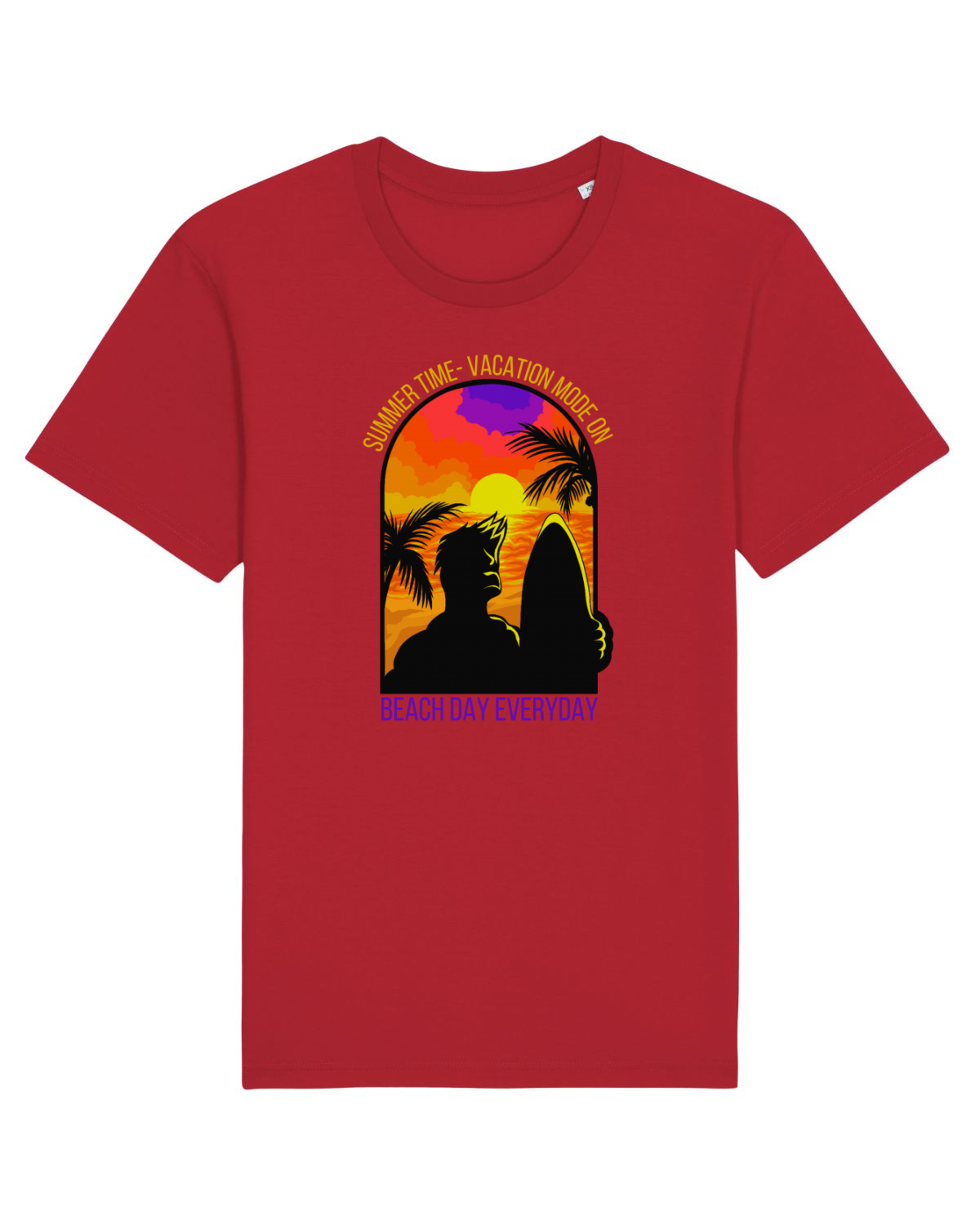 Tricou mânecă scurtă Unisex Rocker Red