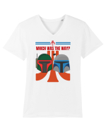 Funny Mandalorian Tricou mânecă scurtă guler V Bărbat Presenter