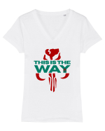 Mandalorian This Is The Way Tricou mânecă scurtă guler V Damă Evoker