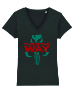 Mandalorian This Is The Way Tricou mânecă scurtă guler V Damă Evoker