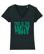 Mandalorian This Is The Way Tricou mânecă scurtă guler V Damă Evoker