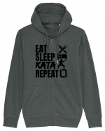 Eat Sleep Kata Repeat  Hanorac cu fermoar Unisex Connector