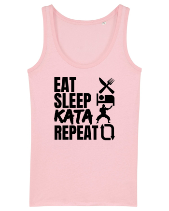 Eat Sleep Kata Repeat  Cotton Pink