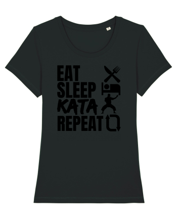 Eat Sleep Kata Repeat  Black