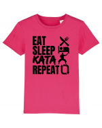 Eat Sleep Kata Repeat  Tricou mânecă scurtă  Copii Mini Creator