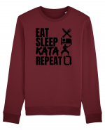 Eat Sleep Kata Repeat  Bluză mânecă lungă Unisex Rise