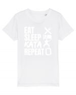 Eat Sleep Kata Repeat  Tricou mânecă scurtă  Copii Mini Creator