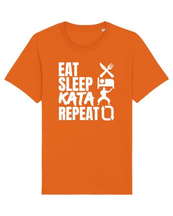 Eat Sleep Kata Repeat  Bright Orange