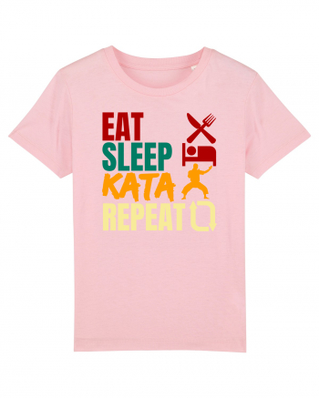 Eat Sleep Kata Repeat  Cotton Pink
