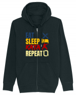 Eat Sleep Kata Repeat  Hanorac cu fermoar Unisex Connector